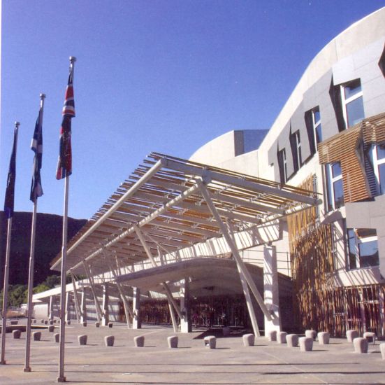 Scottish Parliament Buildings in Edinburgh