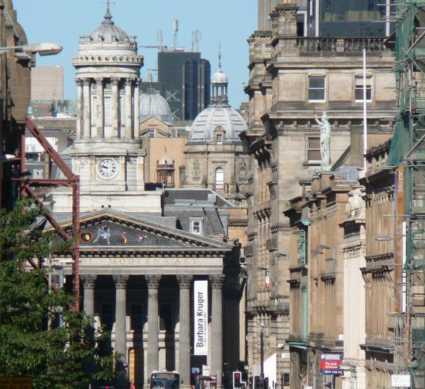 Modern Art Gallery from Ingram Street in Glasgow city centre