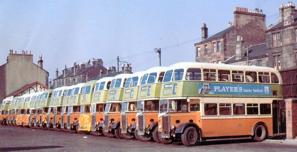 Photographs of buses formerly to be seen in the City of Glasgow