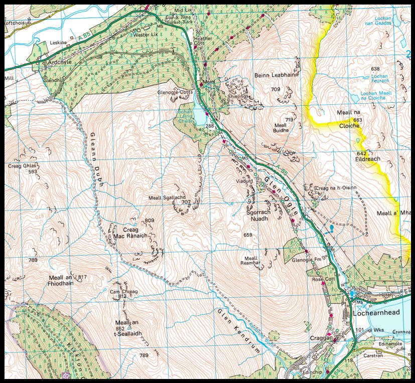 Map of Glen Ogle Circuit