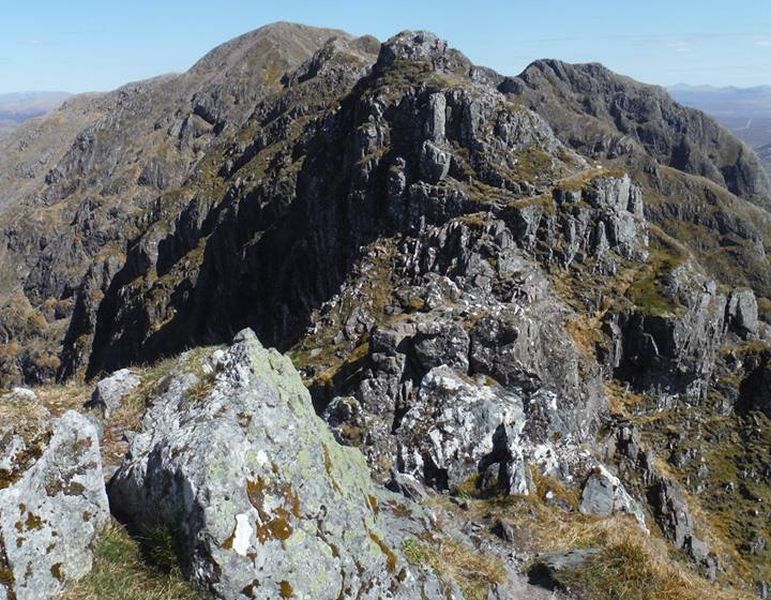 Aonach Eagach Ridge in Glencoe in the Highlands of Scotland