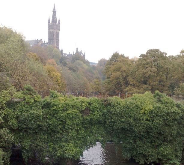 University of Glasgow above Kelvin River