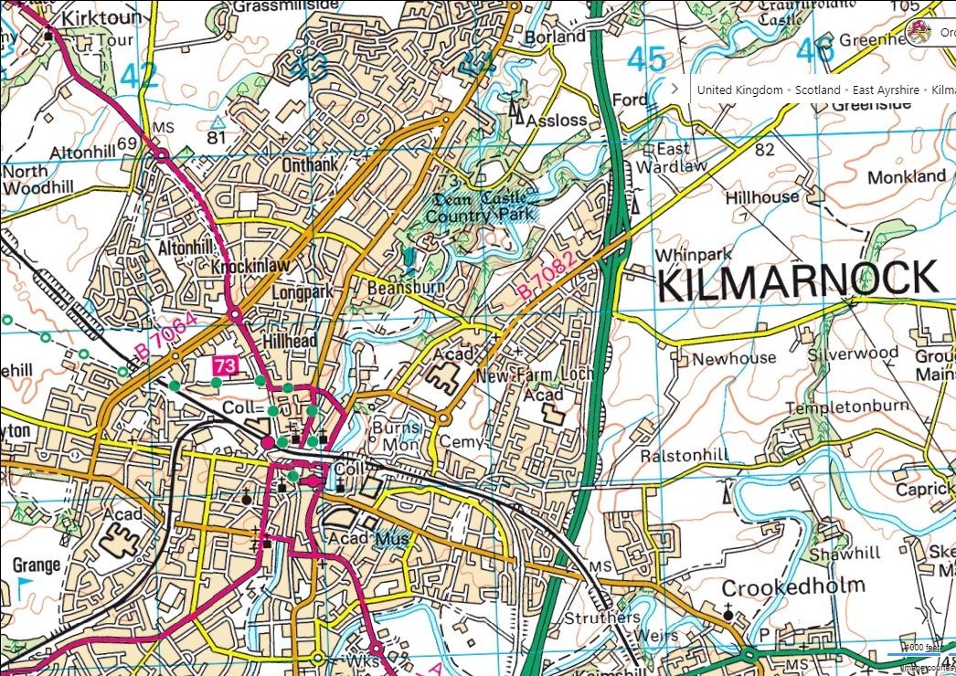 Map of Kilmarnock