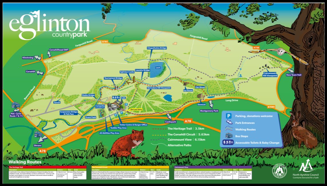 Map of Eglinton Country Park