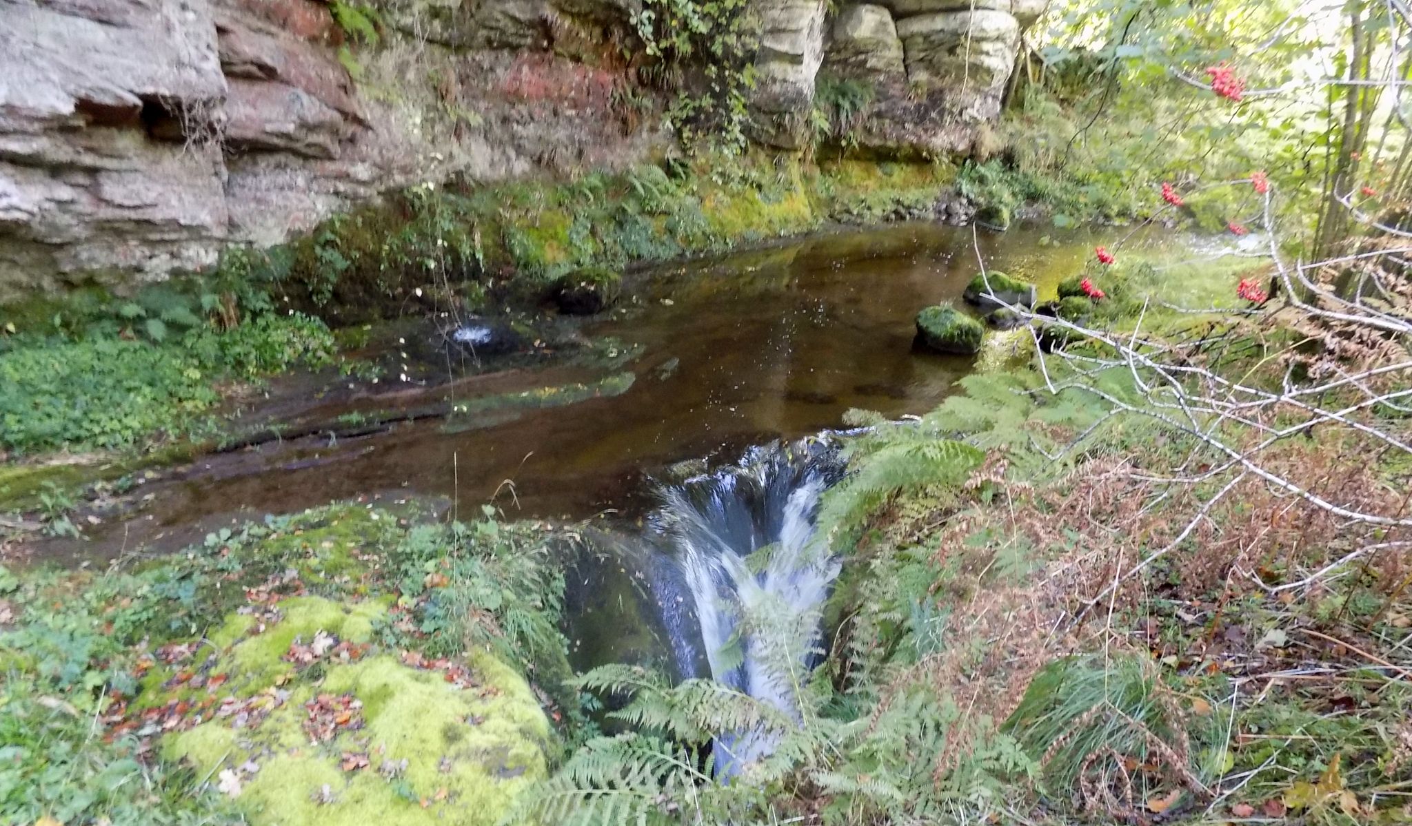 Head of Waterfall  on Boquhan Burn above the Hole of Sneith