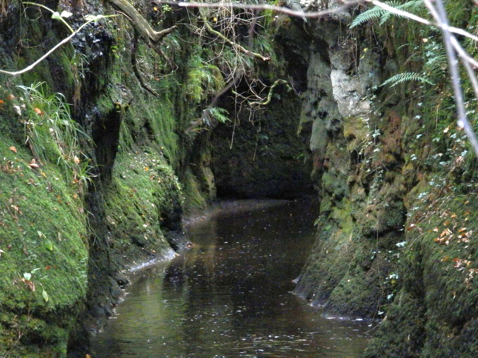 The "Whale's Belly"  in the gorge of Boquhan Burn