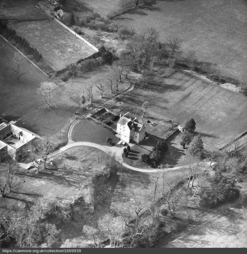 aerial view of Leckie Castle at Gargunnock