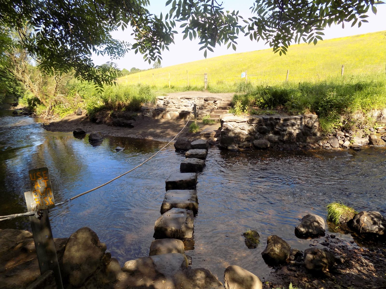 The Stepping Stones across the Luggie Water at Kirkintilloch