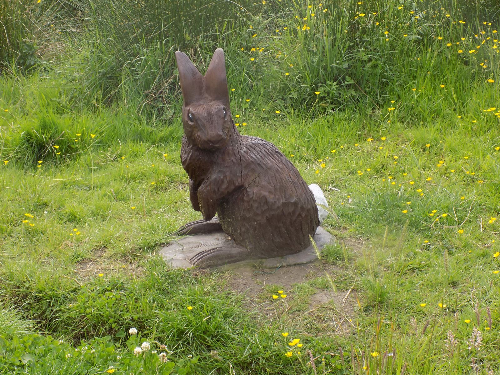 Rabbit Wood Carving in Merkland Nature Park at Kirkintilloch