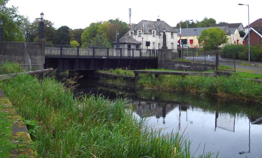 Hillhead Bridge and Basin on the Forth and Clyde Canal in Kirkintilloch