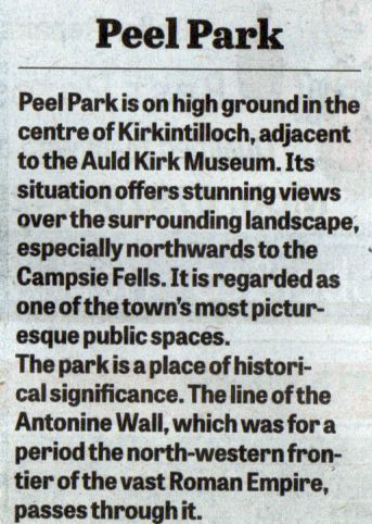 Peel Glen Park in Kirkintilloch