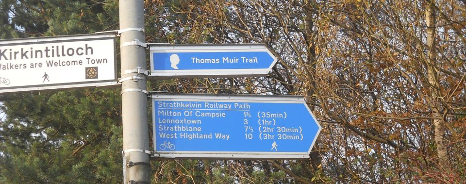 Signpost in Kirkintilloch