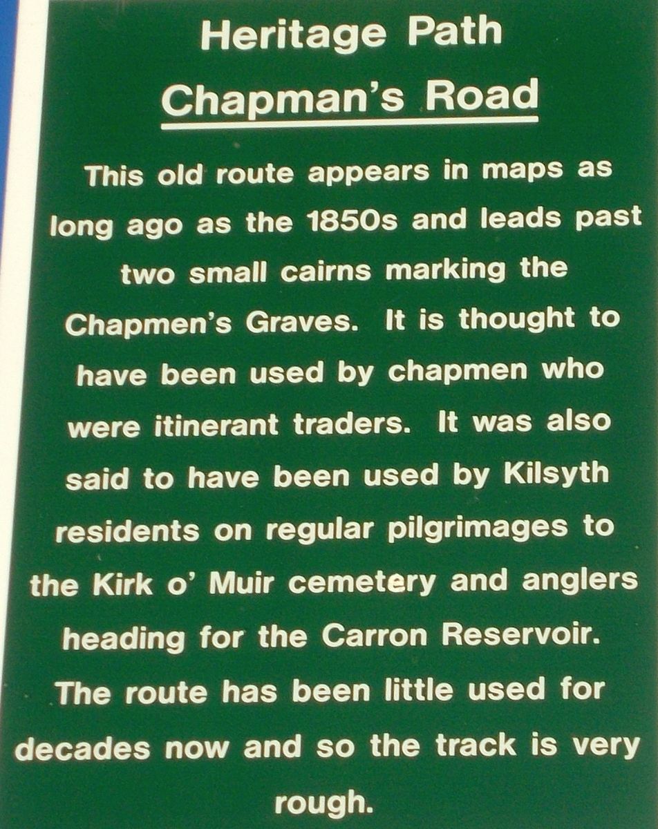 Noticeboard at start of trail to Chapman's Graves
