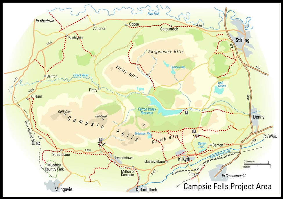 Map of Kilsyth Hills