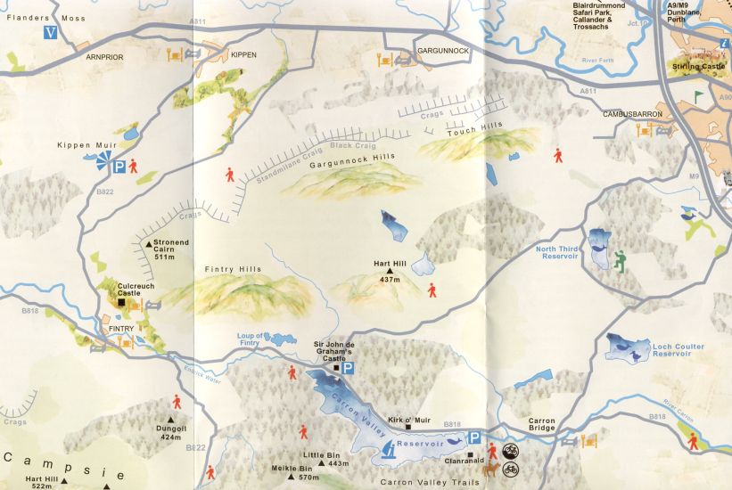 Map of the Gargunnock Hills