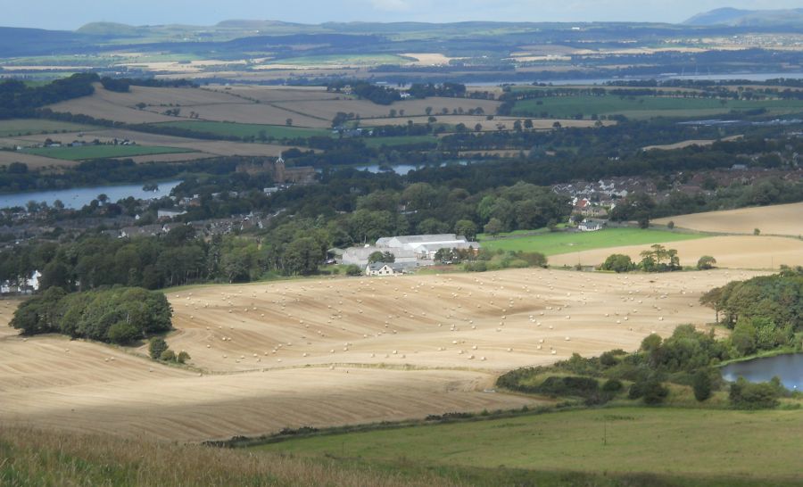 Linlithgow and the Firth of Forth from Cockleroy Hill in Beecraigs Country Park