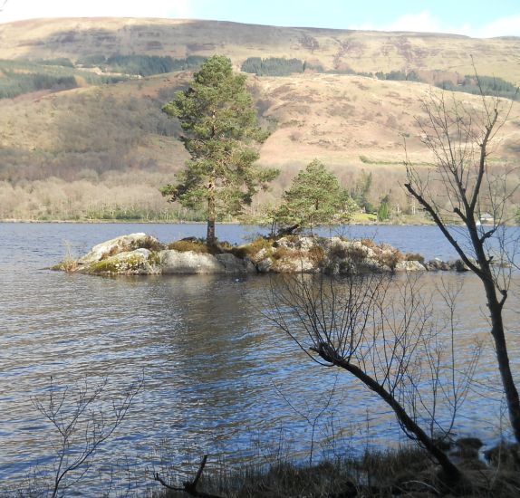 Site of Duke Murdoch's Castle in Loch Ard