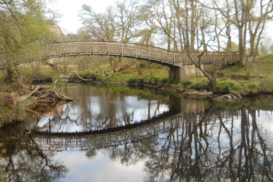 Footbridge over the River Forth at Aberfoyle