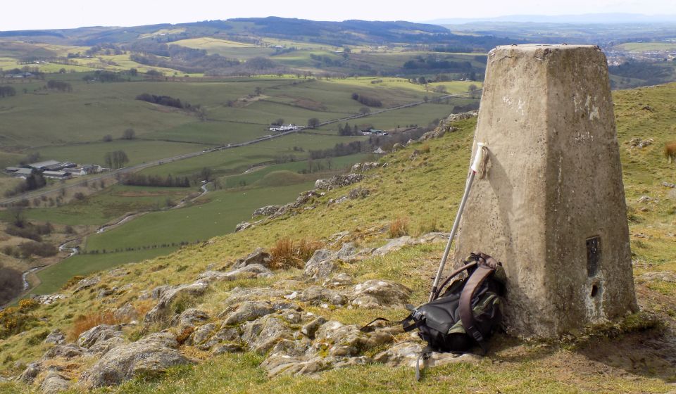 Trig point on Loudoun Hill