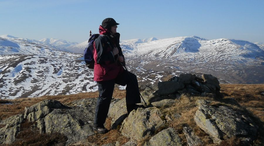 Meall Buidhe from summit of Meall nam Maigheach