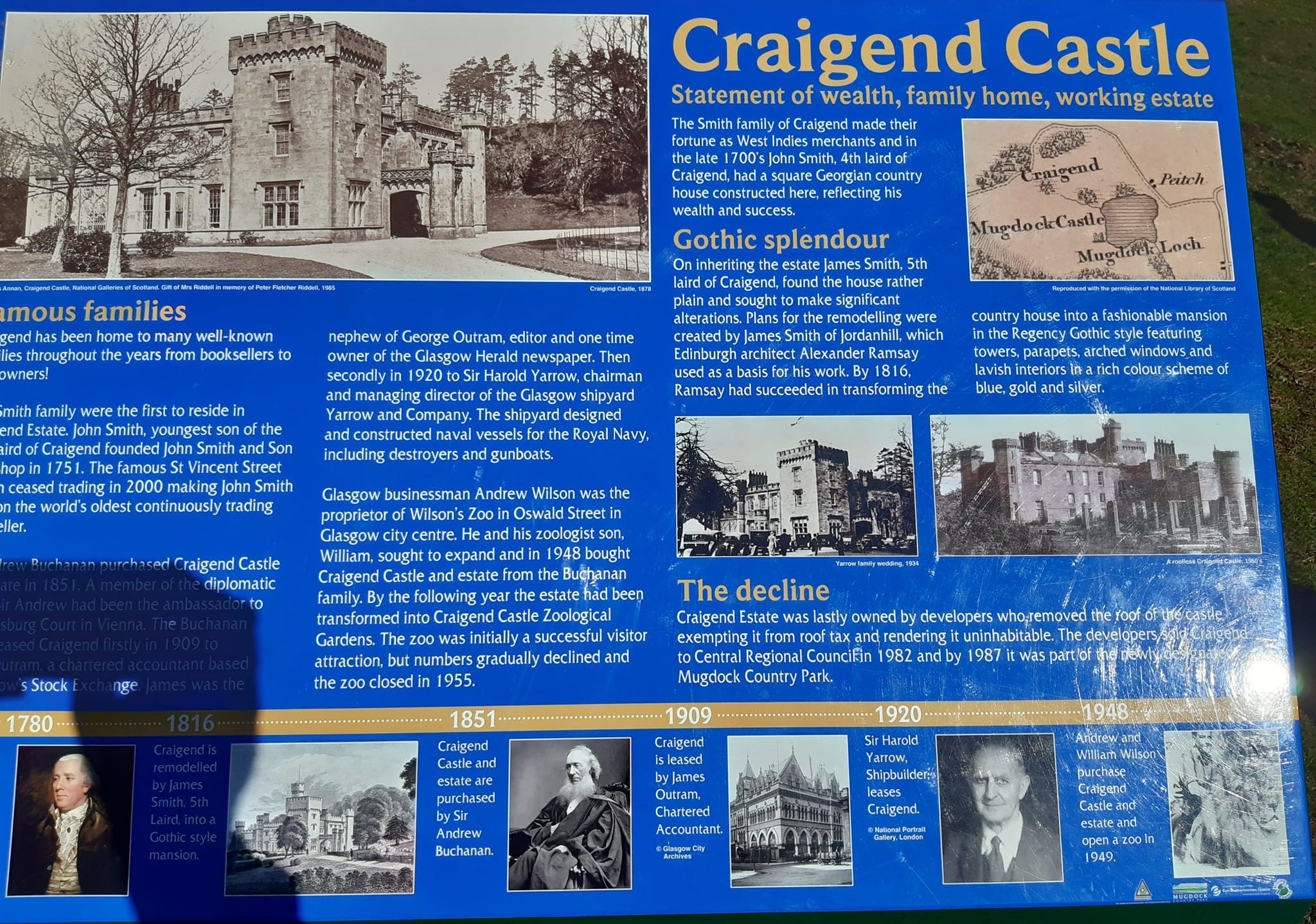 Craigend Castle - Notice