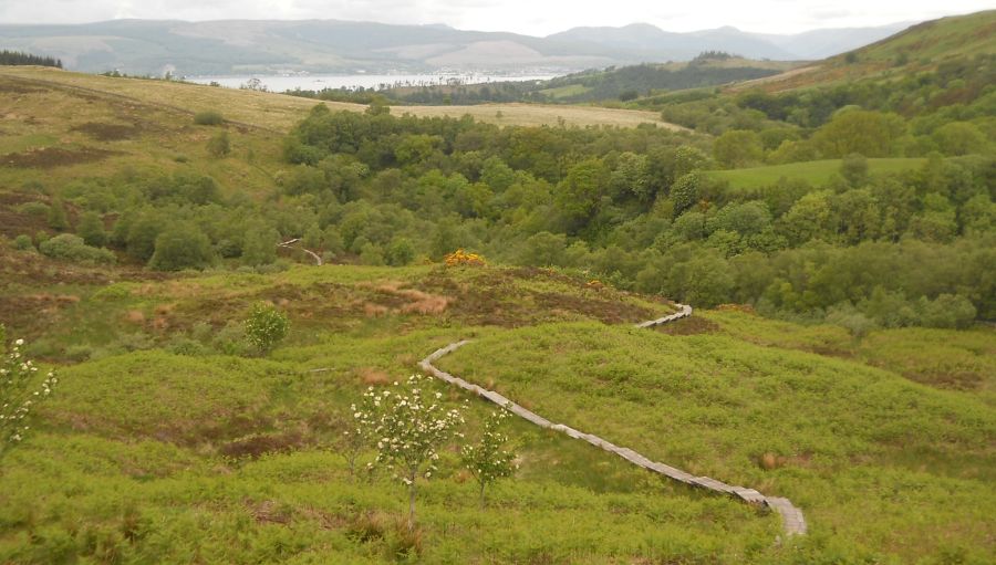 Board Walks on the Nature Trail at Greenock Cut Centre in the Clyde Muirshiel Regional Park
