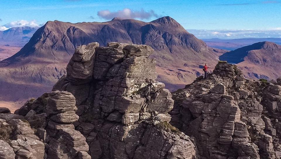 Cul Beag from Stac Pollaidh in Wester Ross in the NW Highlands of Scotland