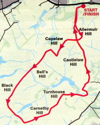 Route Map for Pentlands