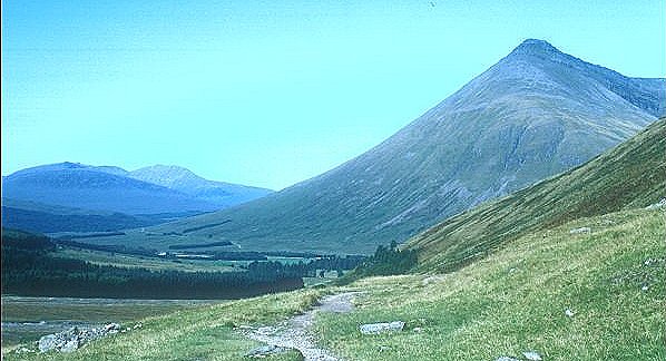 Ben Dorain from the West Highland Way on the approach to Auch Glean