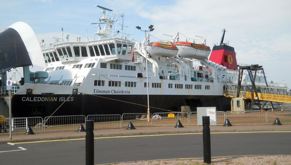 Arran Ferry at harbour in Ardrossan
