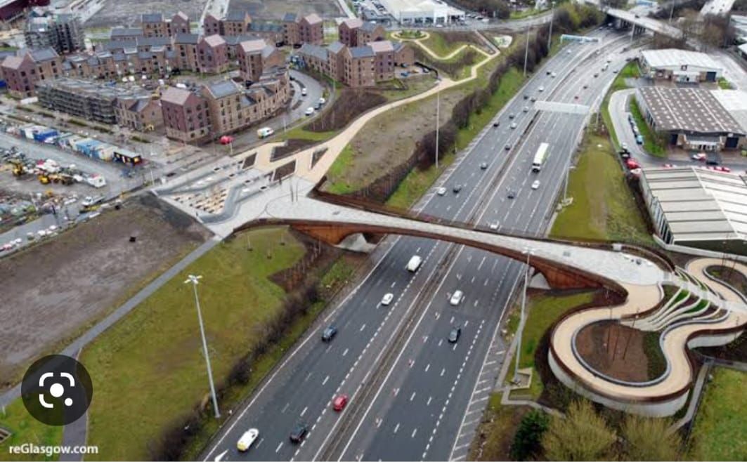 Aerial view of Sighthill Bridge