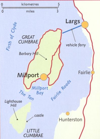 Map of the Islands of Cumbrae