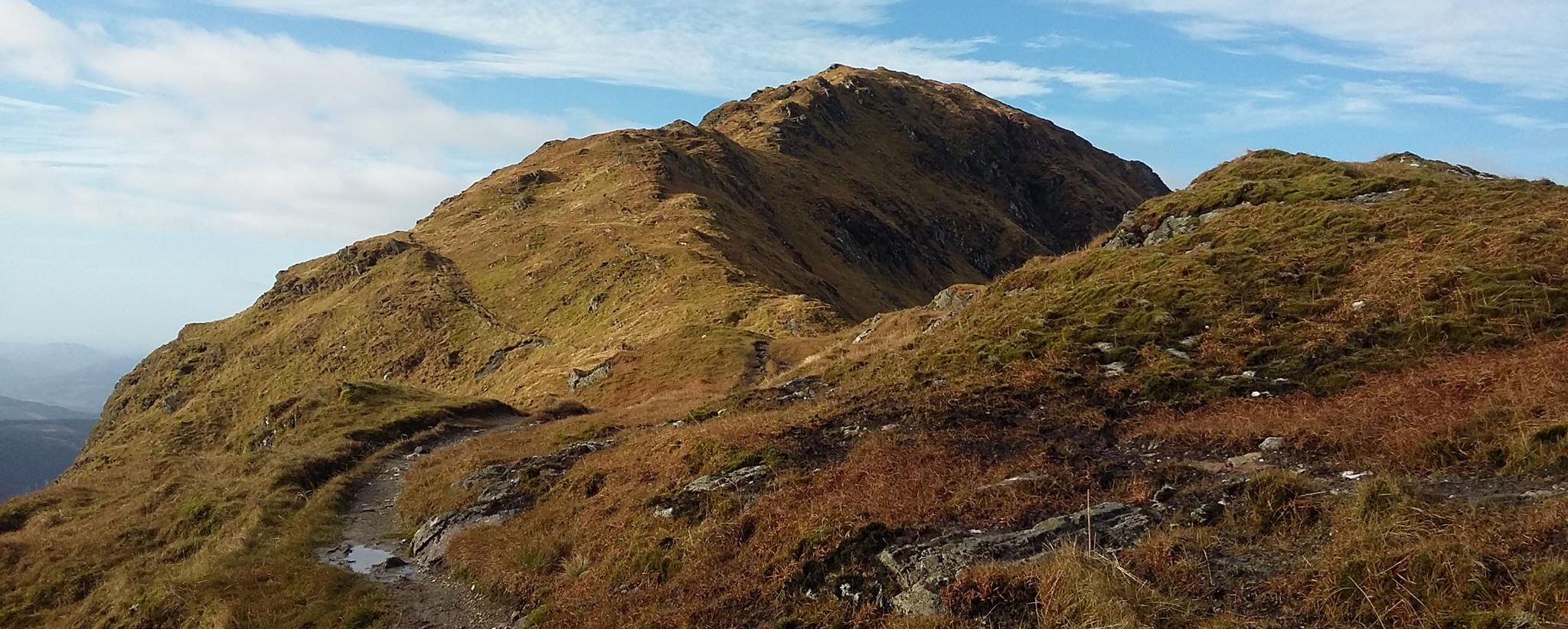 Approach to summit of Beinn Bhuidhe in the Southern Highlands of Scotland