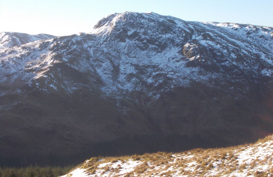 Cruach nam Mult above Hell's Glen on ascent to Stob an Eas