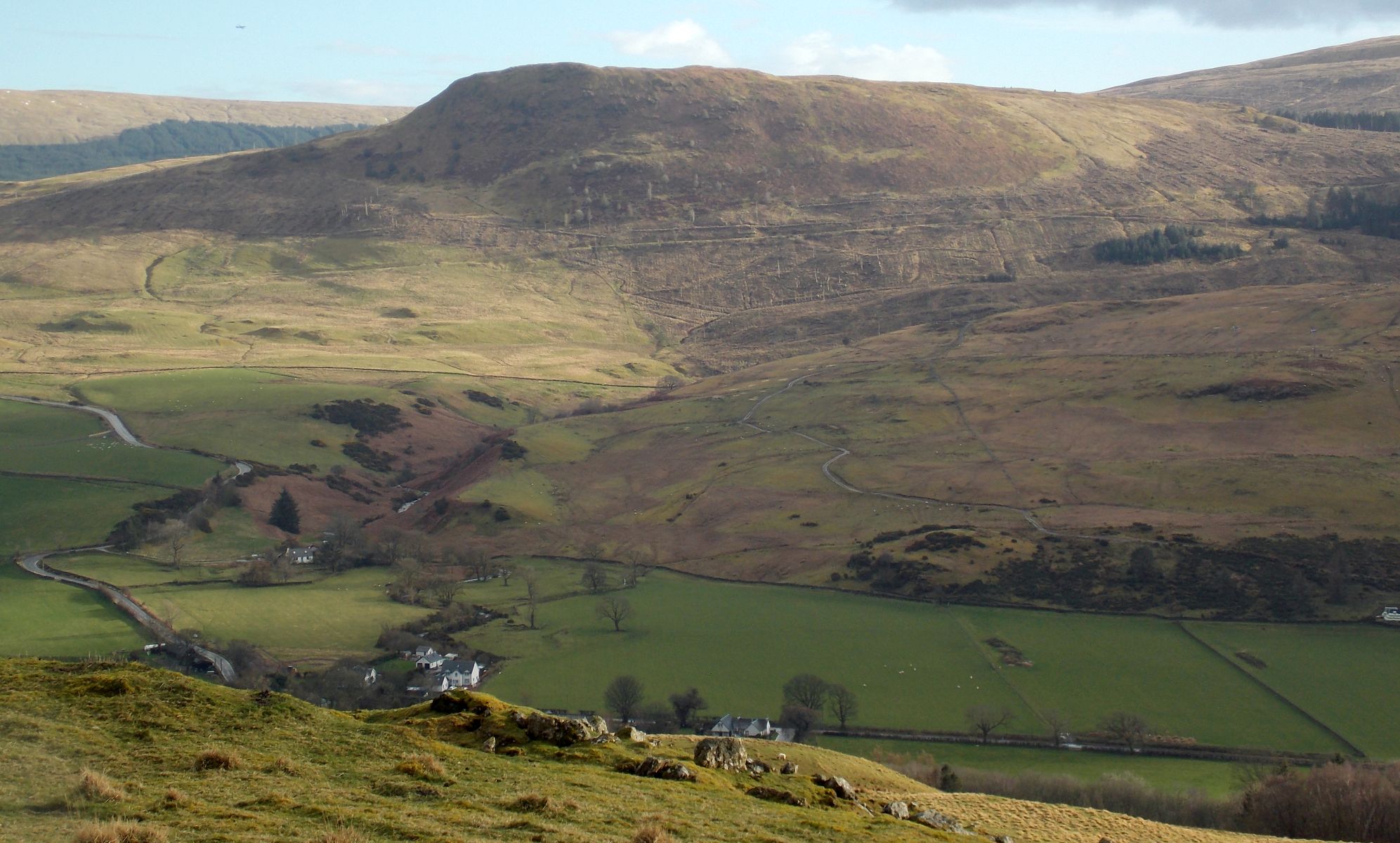 Dungoil in the Campsie Fells from Fintry Hills