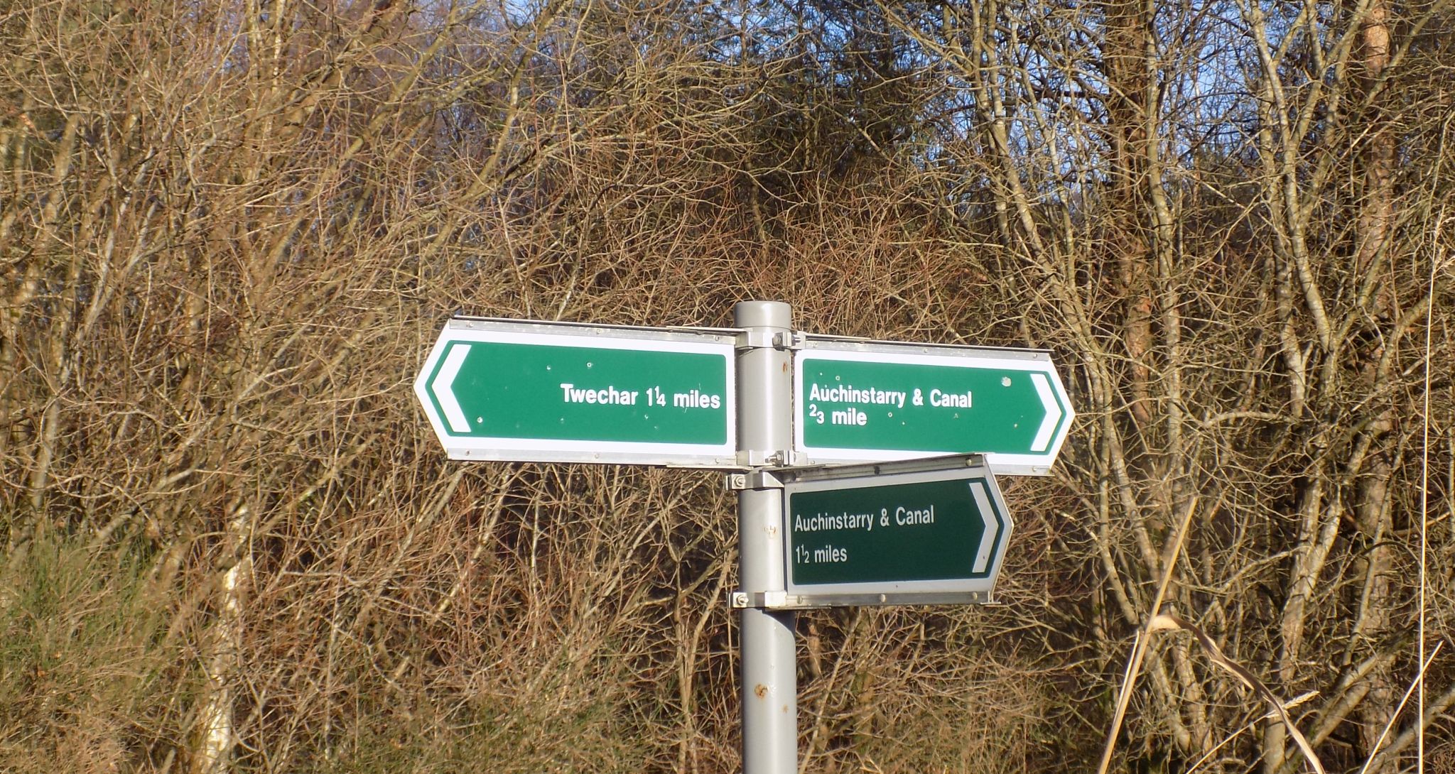 Signpost on the Kelvin River Walkway