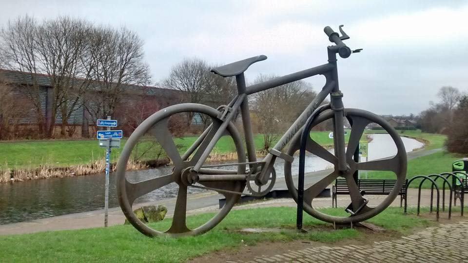 Bicycle at the Forth and Clyde Canal in Clydebank