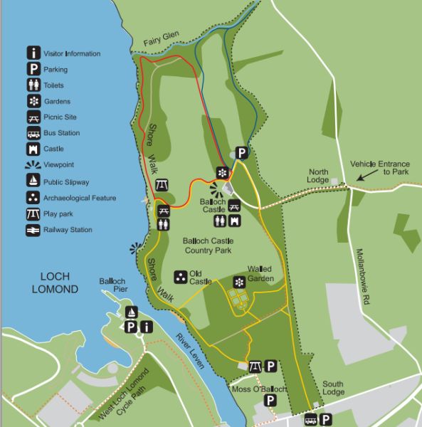 Map of Balloch Country Park