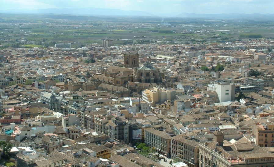 Granada from Alhambra in Southern Spain