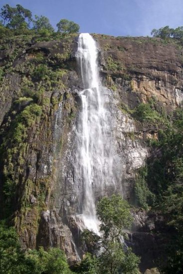 Diyaluma Falls in the Hill Country of Sri Lanka