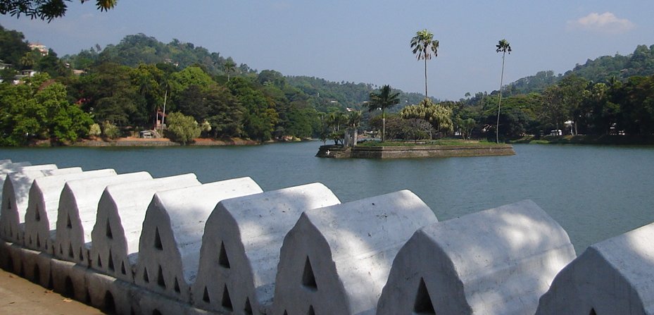 Island in Boganbara Lake at Kandy