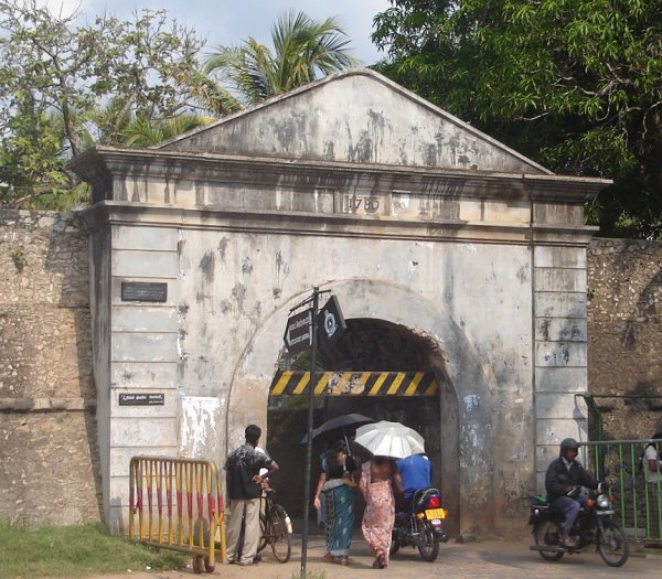 Dutch Rampart at Matara on the South Coast of Sri Lanka