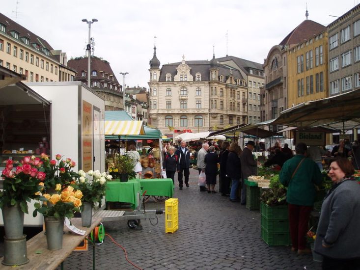 Market in City of Basle