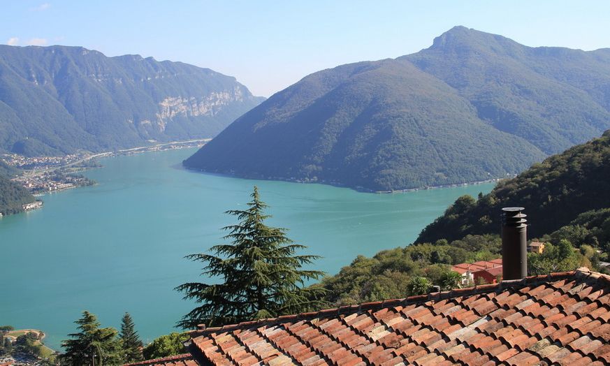 Lake Lugano from Carona in Switzerland