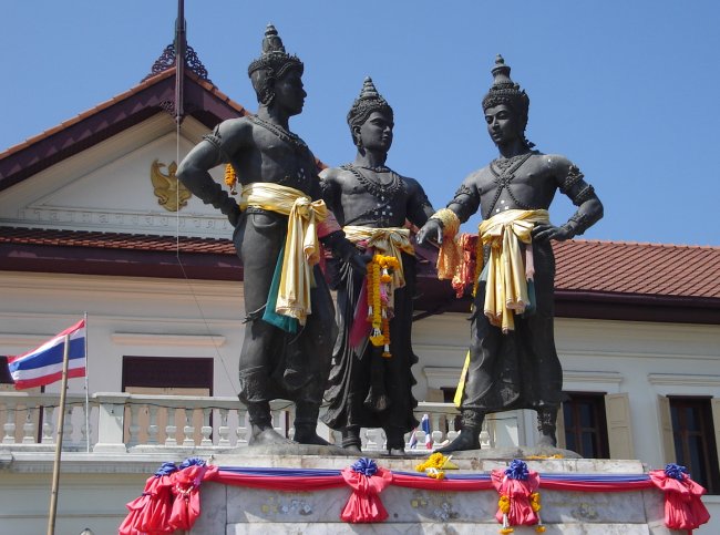 3 Kings Statue in Chiang Mai in northern Thailand