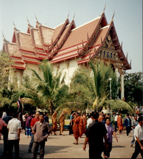 Thai Temple ( Wat ) in Nong Khai in Issan in Northern Thailand