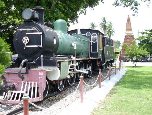 Old steam locomotive in Lopburi