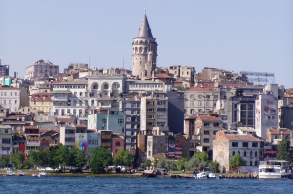 The Galata Tower in Istanbul in Turkey