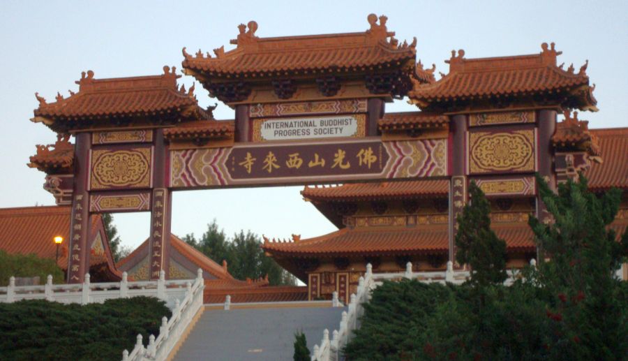 Hsi Lai Buddhist Temple in Los Angeles in California State of USA