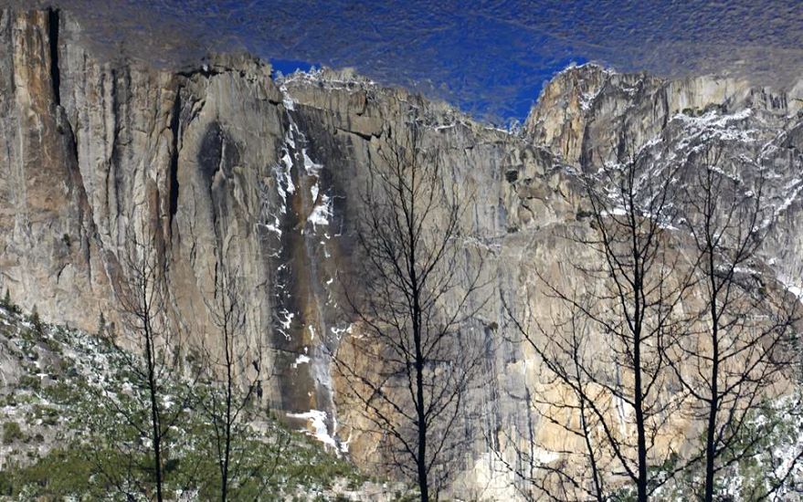 Yosemite Falls in winter